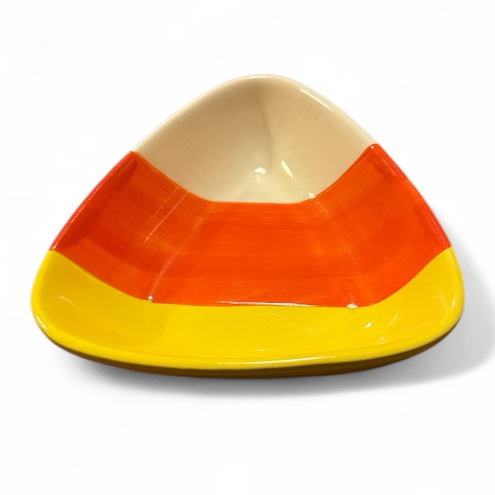 Halloween Candy Corn Ceramic Trinket Dish